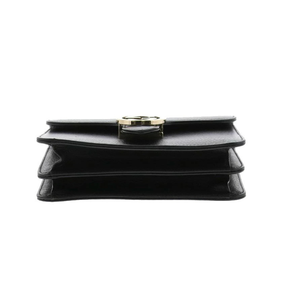 GUCCI Interlocking Chain Shoulder Bag Messenger Black B - Picture 4 of 6
